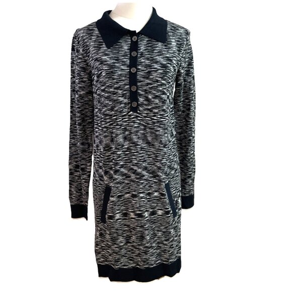 Missoni For Target Polo Dress Size M Black Space Dye Designer 70s Inspired NWT - Picture 2 of 13